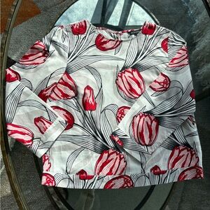 Brooks Brothers cropped blouse